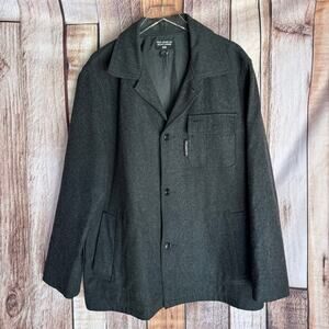 Polo Jeans Co. Ralph Lauren Jacket Wool Viscose Blend Large Dark Gray Fall Mens